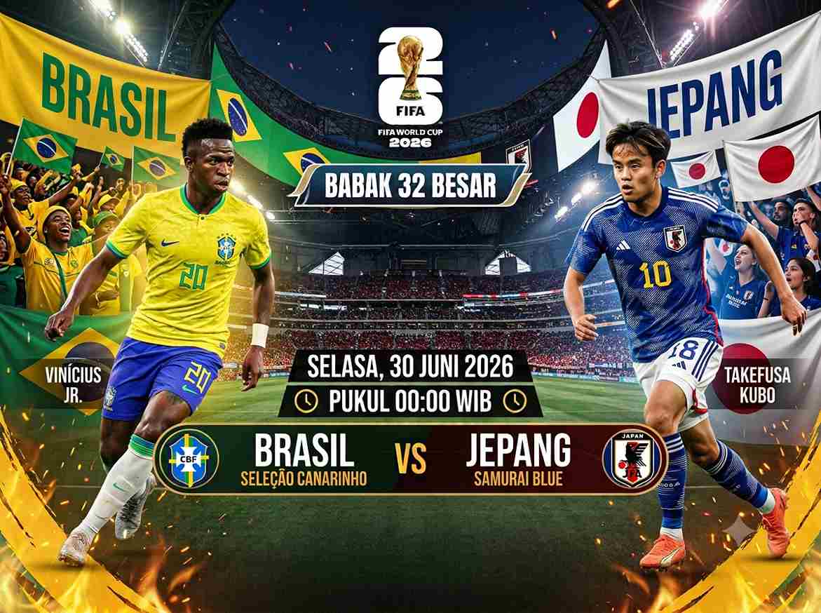 brasil jepang - ilustrasi berita Brasil Jepang: Samurai Biru Hadapi Peluang Bersejarah