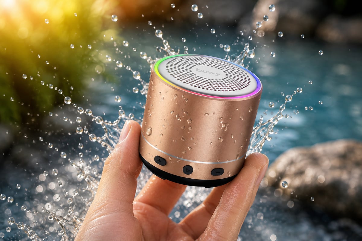 speaker buwy g7 - ilustrasi berita Speaker buwy G7 Turun Harga: Tahan Air IP68, Lampu RGB, Baterai 8 Jam di Bawah £20