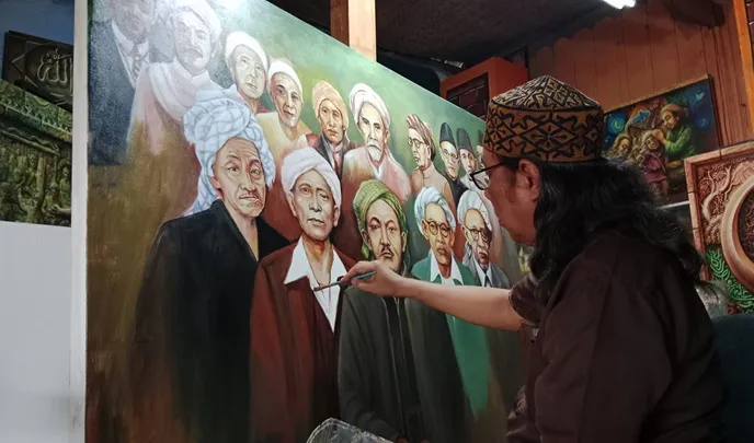 lukisan pendiri nu Cak Luk Hidupkan Jejak Lewat Lukisan Pendiri NU Menyambut… lukisan pendiri nu - ilustrasi berita Cak Luk Hidupkan Jejak Lewat Lukisan Pendiri NU Menyambut Muktamar di Jombang